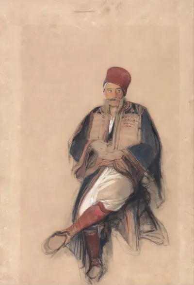 Seated Turk av John Frederick Lewis