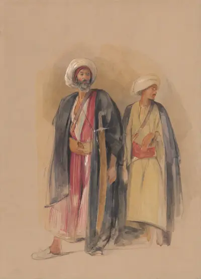 Sheik Hussein Of Gebel Tor And His Son av John Frederick Lewis