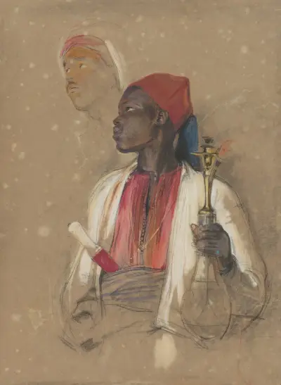 Studie till ”Pipbäraren” av John Frederick Lewis