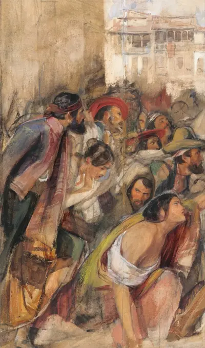 Study For The Proclamation Of Don Carlos av John Frederick Lewis