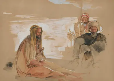 Studie av tre araber av John Frederick Lewis