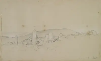 Syrisk skiss (Berget Sinai) av John Frederick Lewis