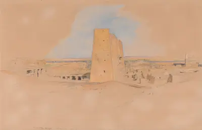 Temple of Edfou, Upper Egypt av John Frederick Lewis
