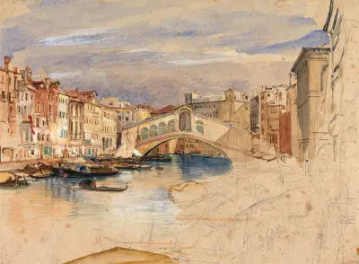 Venedig, Canal Grande och Rialto av John Frederick Lewis
