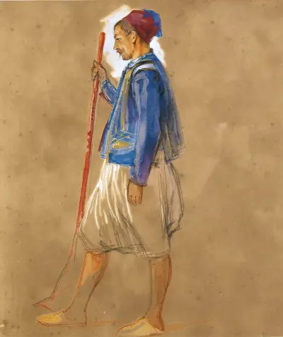 Walton-On-Thames A Study Of A Greek Man av John Frederick Lewis