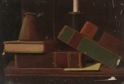 Stilleben mit Büchern von John Frederick Peto