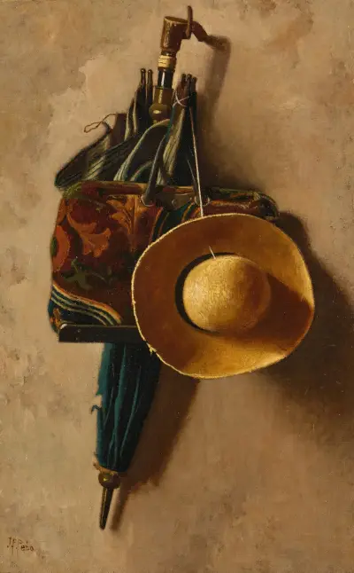 Umbrella, Hat and Carpet Bag av John Frederick Peto