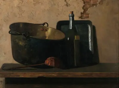 Wine And Brass Stewing Kettle (Preparation Of French Potage) av John Frederick Peto