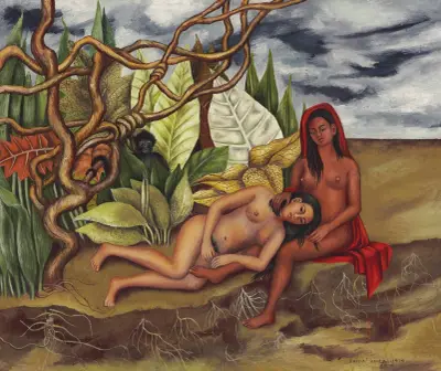 Två nakna i skogen (Jorden själv) av Frida Kahlo