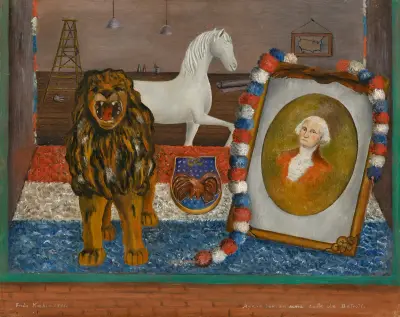 Skyltfönster på en gata i Detroit av Frida Kahlo