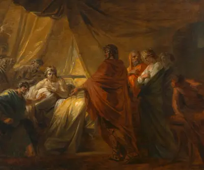 Antiochus und Stratonice und der Arzt Erasistratos av Heinrich Friedrich Füger