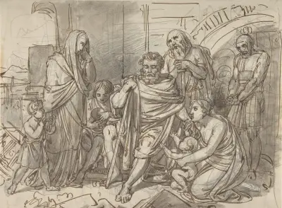 Belisarius Begging for Alms – nr 1 av Heinrich Friedrich Füger