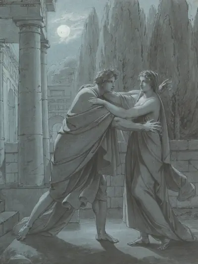 Lais Taking Aristipp by Surprise ca. 1801 av Heinrich Friedrich Füger