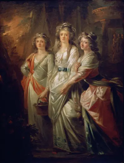 Grevinnorna Elisabeth, Christiane och Marie Karoline von Thun av Heinrich Friedrich Füger