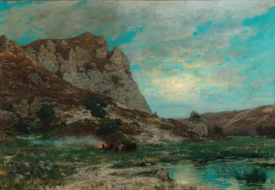 Soldaten bei der Rast av Karl Friedrich Lessing