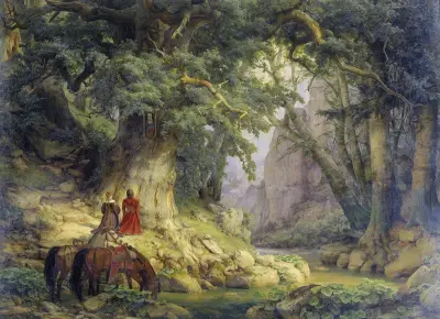 The Thousand-Year-Old Oak av Karl Friedrich Lessing