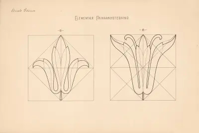 Elementär frihandsteckning pl. 06 av Harald Frithjof Petersen