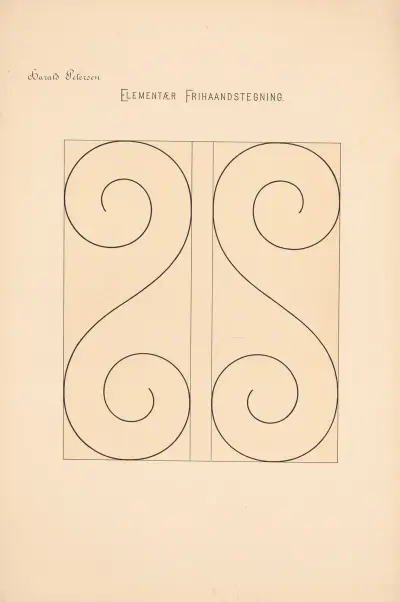 Elementär frihandsteckning pl. 11 av Harald Frithjof Petersen