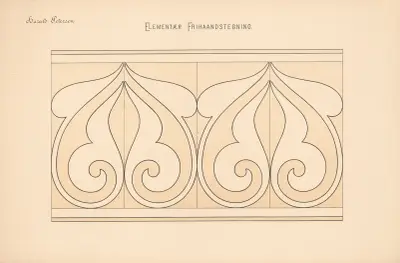Elementär frihandsteckning pl. 16 av Harald Frithjof Petersen