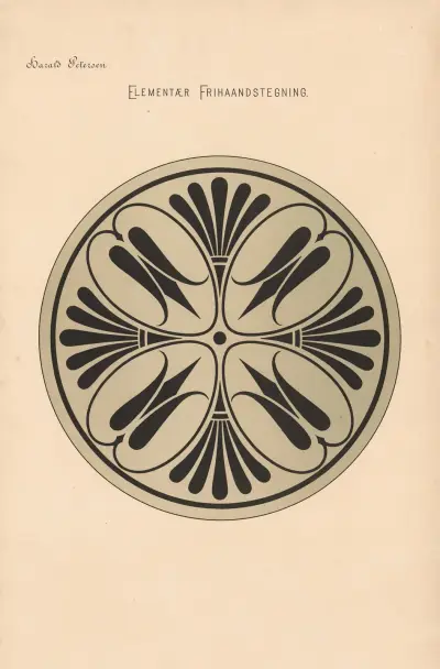 Enkel frihandsteckning pl. 35 av Harald Frithjof Petersen