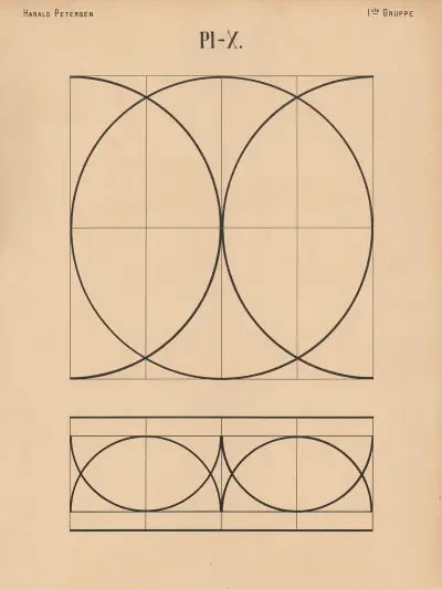 Elementär frihandsteckning vol.1 pl.10 av Harald Frithjof Petersen