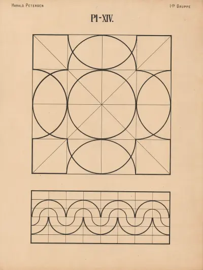 Elementär frihandsteckning vol.1 pl.14 av Harald Frithjof Petersen