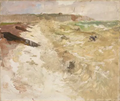 From the Beach at Dieppe av Frits Thaulow