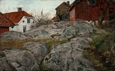 Rock, Motif from Kragerö, Frits Thaulow
