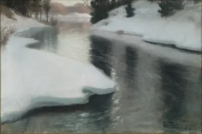 Spring Thaw av Frits Thaulow