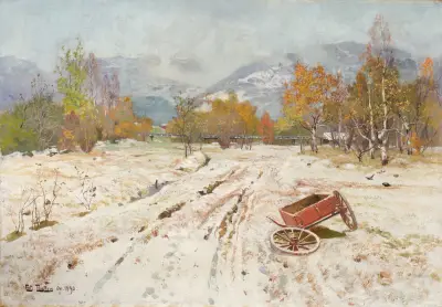 The first snows, Frits Thaulow