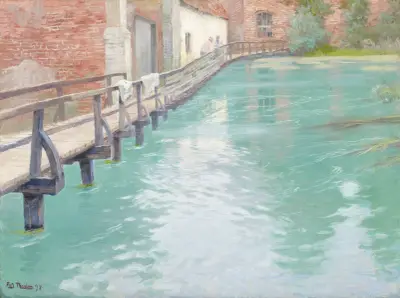 The Mills at Montreuil-sur-Mer, Normandy, Frits Thaulow