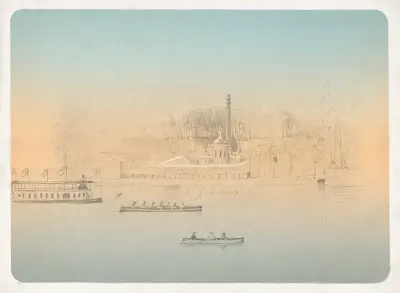 Roddscen på Schuylkill River av James Fuller Queen