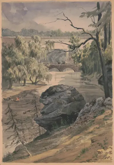 Broar över Wissahickon Creek nära Schuylkill av James Fuller Queen