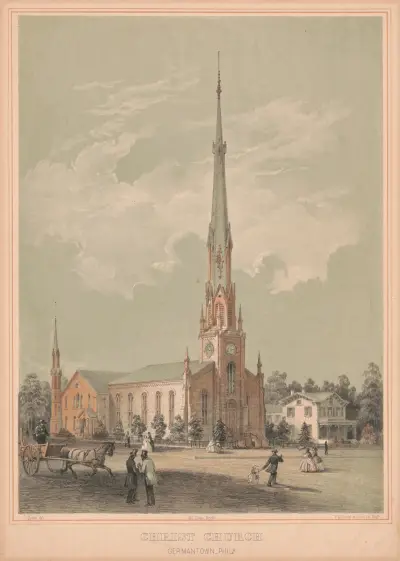 Christ Church, Germantown, Phila. av James Fuller Queen