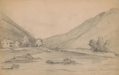 Delaware Water Gap, 1850 av James Fuller Queen