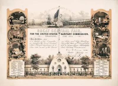 Great central fair, for the United States Sanitary Commission. Philadelphia, June, 1864 av James Fuller Queen