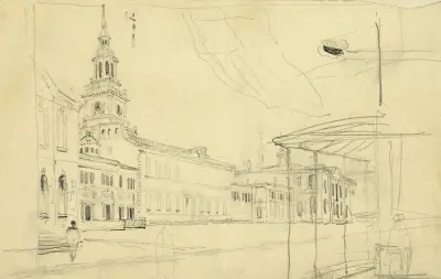 Independence Hall (State House) vid Chestnut Street, Philadelphia, Pennsylvania av James Fuller Queen
