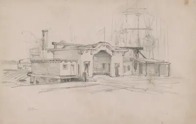 Kaighn Avenue ferry terminal, Camden, New Jersey av James Fuller Queen