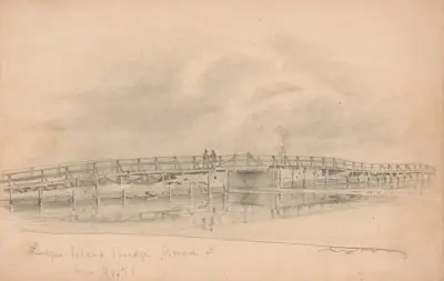 League Island Bridge, Broad St., 30 mars av James Fuller Queen