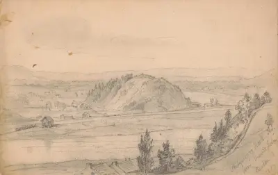 Philipsburg Rock, N.J. from ‘Mount Ida’ Easton, Pa. av James Fuller Queen