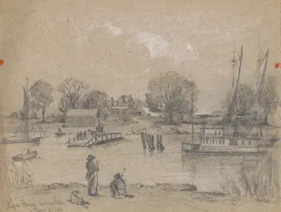 Rope ferry Schuylkill av James Fuller Queen