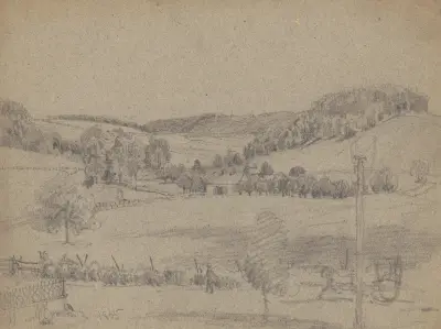 Rural landscape in Pennsylvania von James Fuller Queen