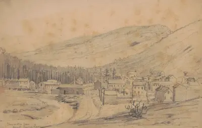 Shamokin från Mount Carmel-vägen av James Fuller Queen