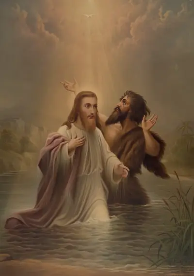 The baptism of Christ av James Fuller Queen