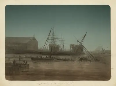 The calamity of the night of July 1st av James Fuller Queen
