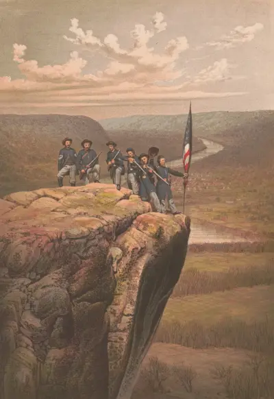 Unionssoldater vid Point Lookout, Tennessee av James Fuller Queen