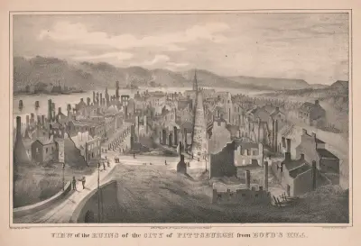 Vy över ruinerna av staden Pittsburgh från Boyd's Hill av James Fuller Queen