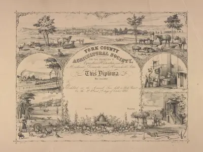 York County Agricultural Society, for the promotion of agriculture, horticulture, and the mechanic, domestic, and household arts av James Fuller Queen