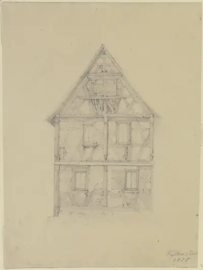 Altes Haus mit schönem Fachwerk av Jakob Fürchtegott Dielmann