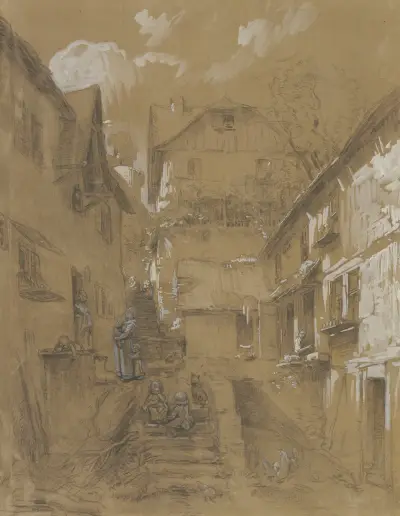 Eichgasse in Kronberg av Jakob Fürchtegott Dielmann